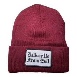Noah NYC - Deliver Us From Evil Beanie - Oxblood Maroon H33FW (NJL020628) NWT
